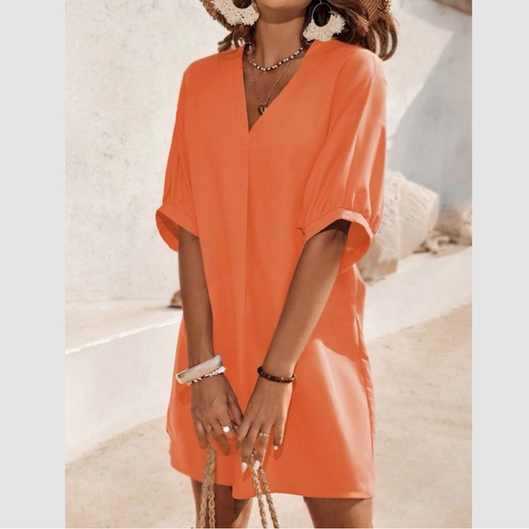 Luxe V neck mini dress - Picture 6 of 11